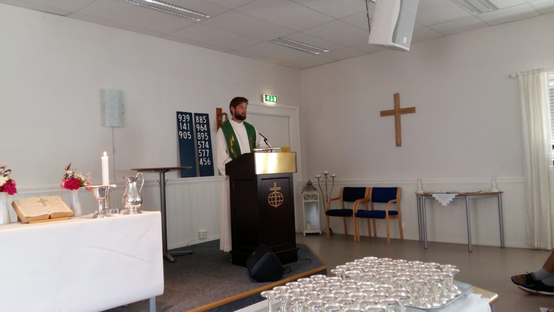Blde av gudstjeneste i leide lokaler