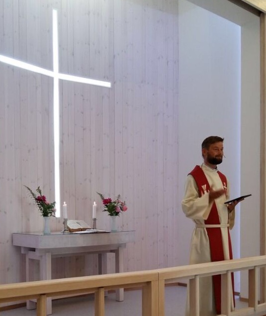 Bilde av Erling Ranturd i alteret