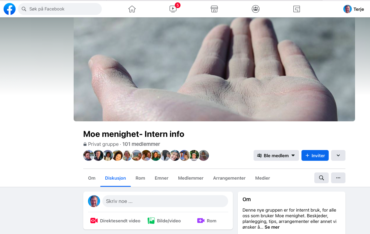 Skjermbilde fra Facebook-gruppa