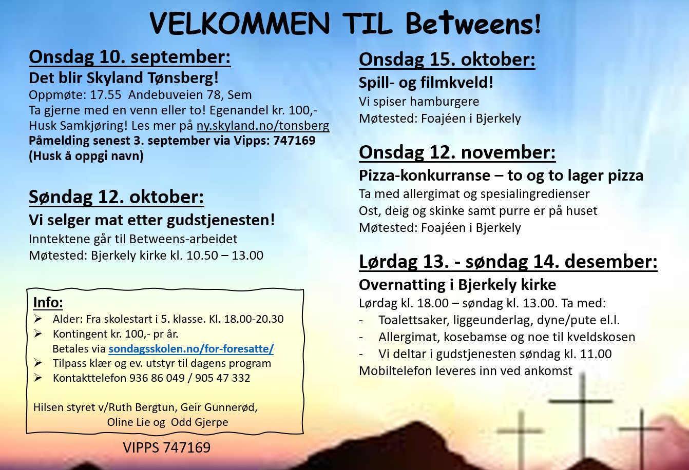 Høstprogram 2025 Betweens Bjerkely