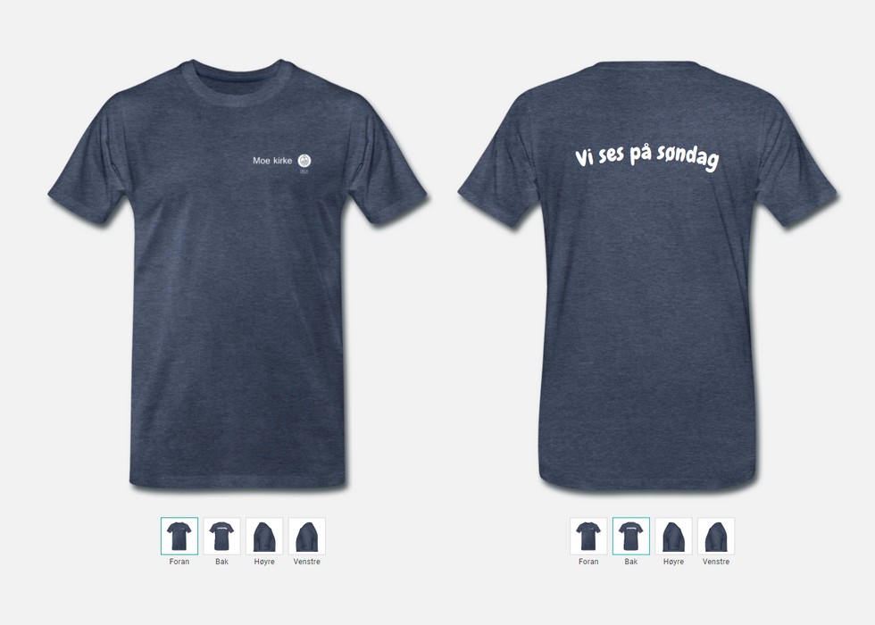 Skjermdump fra spreadshirt.no