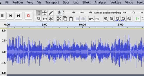 Skjermdump fra Audacity