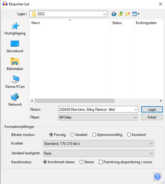 Skjermdump fr Audacity