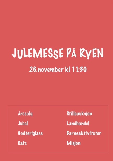 Julemesse program Ryenberget