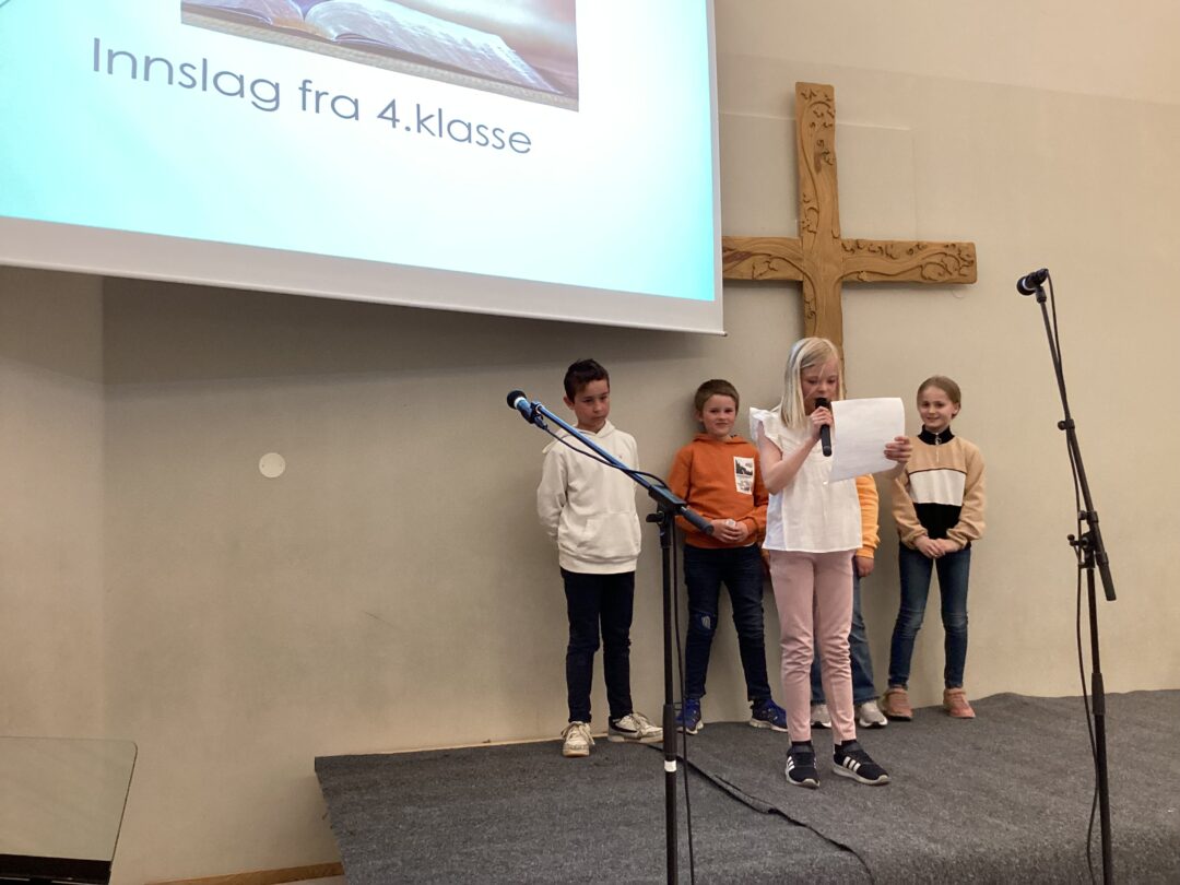Innslag fra 4. klasse på kristendomsdagen.