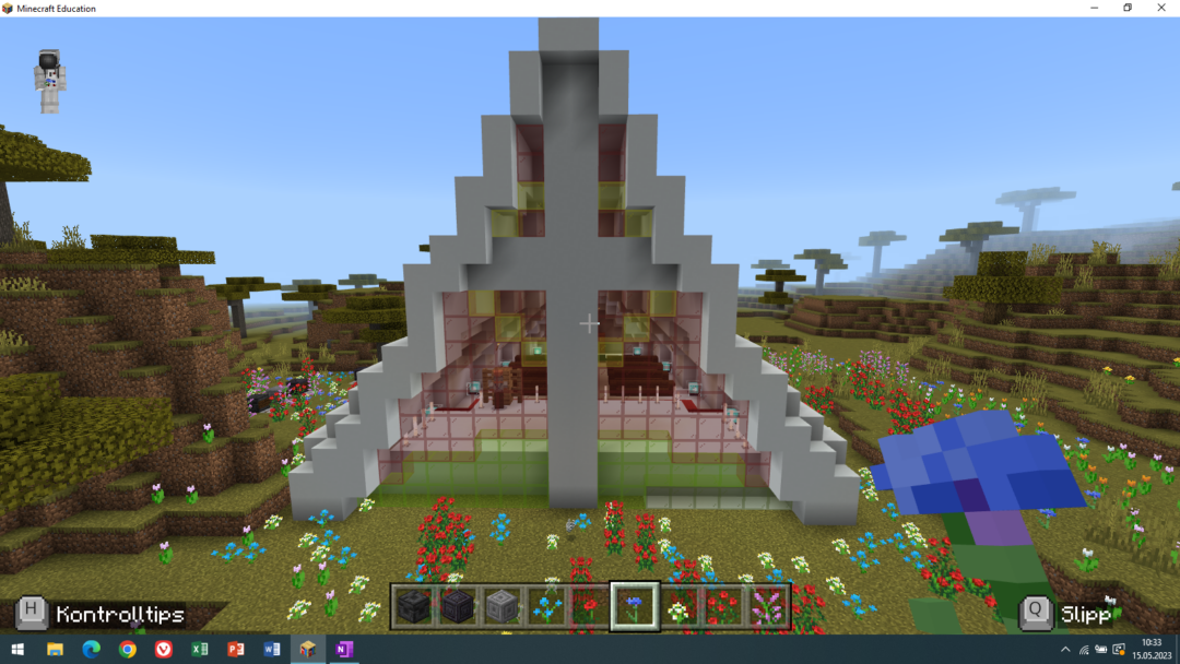 Minecraft-kirke inspirert av Ishavskatedralen.