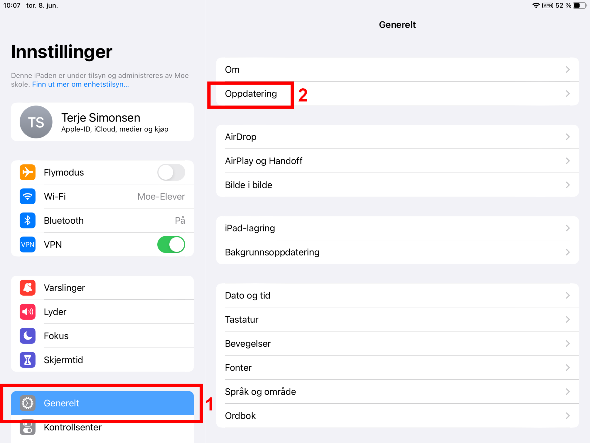 Oppdater iOS 1