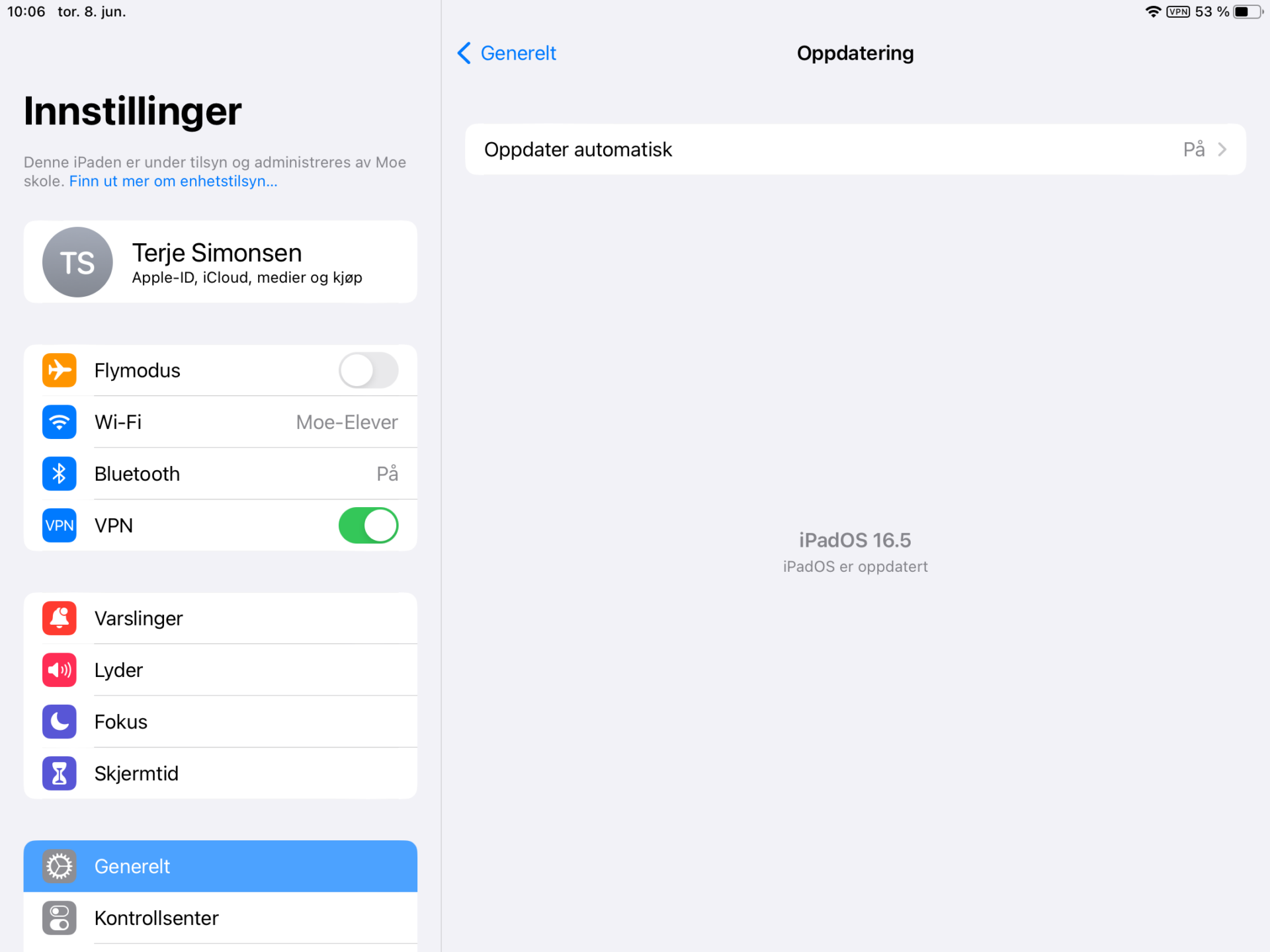 Oppdater iOS 2a