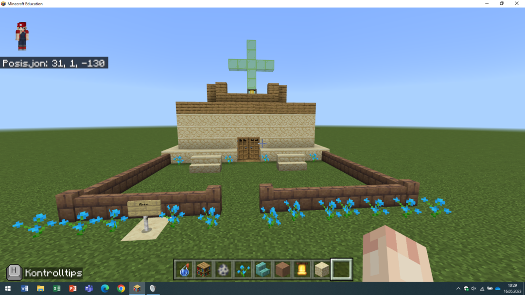 Minecraft-kirkebygg.