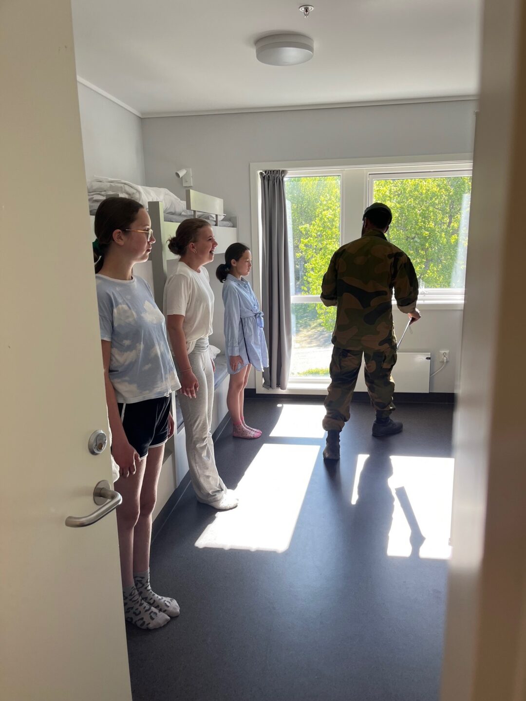 Bilde fra rom-inspeksjon på leirskolen.