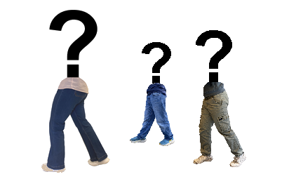 Spørsmålstegn med bein.