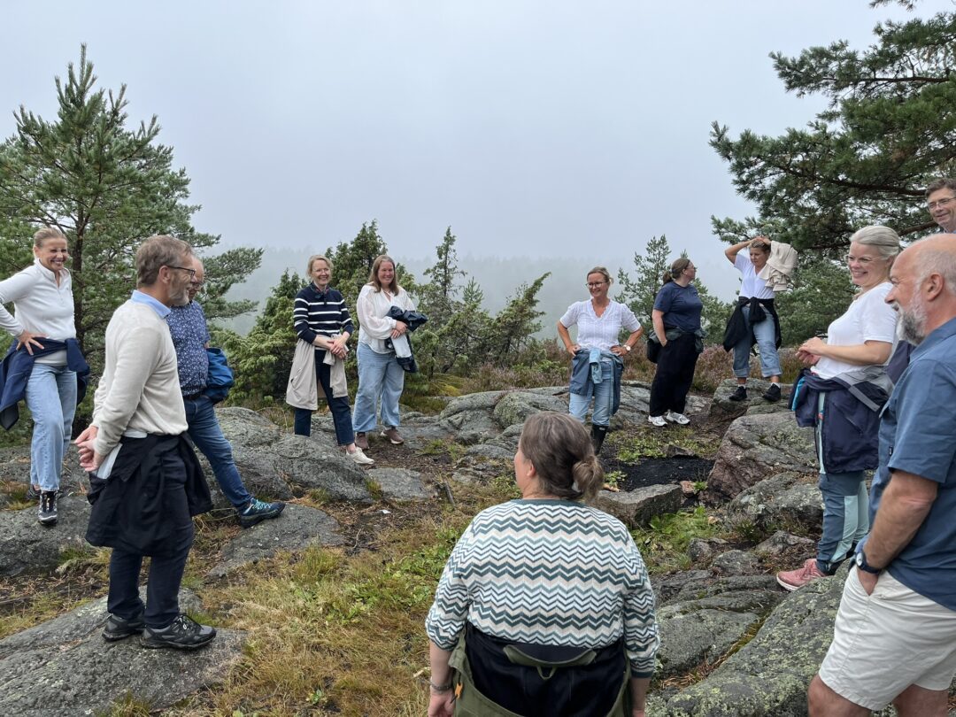 Bilde av skolelederne på topptur, Undrumsdal.